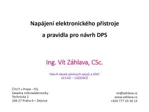 Titulní obrázek - Napájení elektronického přístroje a pravidla pro návrh DPS